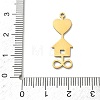 201 Stainless Steel Pendants STAS-B136-16G-3