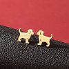 Stainless Steel Small Animal Stud Earrings for Women PW-WG5B49B-01-1