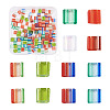 Beadthoven 160Pcs 8 Colors 2-Hole Glass Seed Beads SEED-BT0001-02-11