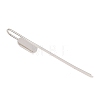 Oval Iron Stamping Blank Swan Neck Bookmark Findings AJEW-B032-01A-P-2