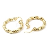 Brass Twist Rope Hoop Earrings EJEW-K248-15G-2