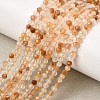 Natural Yellow Rabbit Hair Rutilated Quartz Beads Strands GG-CBA4808-F01-01-1