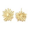 Rack Plating Flower Brass Stud Earrings EJEW-H016-32G-1