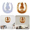 DIY Horseshoe with Cowboy Wall Decoration Silhouette Silicone Molds DIY-I099-54-1