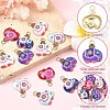 12Pcs 6 Colors Alloy Rhinestone Pendants FIND-YW0011-79-3