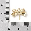 Brass Micro Pave Clear Cubic Zirconia Charms KK-G491-15G-3