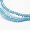 Electroplate Opaque Glass Beads Strands EGLA-J144-PL-B05-3