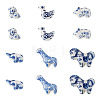 12Pcs 6 Styles Handmade Porcelain Beads PORC-TA0001-68-1