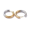 Two Tone 304 Stainless Steel Hinged Hoop Earrings for Women LS-EJEW-A073-01D-2