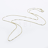 925 Sterling Silver Box Chain Necklaces STER-F039-40cm-03G-1