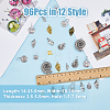 DICOSMETIC 96Pcs 12 Style Tibetan Style Pendants FIND-DC0004-08-2