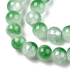 Crackle Baking Painted Imitation Jade Glass Beads Strands X1-DGLA-T003-8mm-07-2