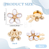 8Pcs Flower Alloy Resin Cufflinks FIND-PH0038-20-2