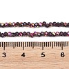 Electroplate Glass Beads Stradns EGLA-H114-02A-04-3