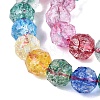 Crackle Transparent Glass Beads Strands GLAA-Q108-02A-17-3
