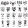 190Pcs 19 Styles Tibetan Style Alloy Tube Bails FIND-ME0004-24-1