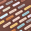 60Pcs 10 Colors Imitation Leather Label Tags PURS-AR0001-01-5