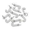 SHEGRACE Brass Micro Pave Clear Cubic Zirconia Pendants XGRQ29596-394P-J-1
