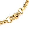 304 Stainlessa Steel Curb Chain Pendant Necklaces NJEW-H034-05G-3