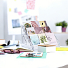 7-layer Rectangle Plastic Badge Organizer Display Risers ODIS-WH0079-097-5