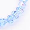 Glass Beads Strands X-GB4mm22Y-AB-1