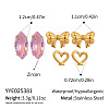 3 Pairs 304 Stainless Steel Earring Sets VB5348-5-1