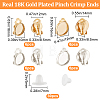 24Pcs 4 Style Brass Clip-on Earring Settings KK-BBC0008-44-2