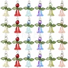 30Pcs 6 Styles Glass with Acrylic Pendants PALLOY-YW00186-2