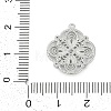 Brass Micro Pave Cubic Zirconia with Glass Pendants KK-Q026-10P-3