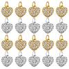 20Pcs 2 Style Brass Micro Pave Cubic Zirconia Charms ZIRC-SZ0001-81-1