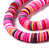 Handmade Polymer Clay Beads Strands CLAY-R089-8mm-152-2