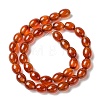 Oval Natural Carnelian Beads Strands G-D622-06-A-4