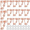 24Pcs Brass Screw On Clip-on Earring Findings KK-SP0001-20RG-1