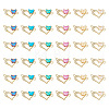  36Pcs 6 Colors Alloy Crystal Rhinestone Connector Charms FIND-TA0003-15-2