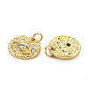 Brass Micro Pave Cubic Zirconia Charms KK-Q252-083-NF-2