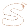 Brass Dapped Chains Necklaces for Women NJEW-D302-23RG-4