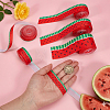 5Rolls 5 Styles Polyester Grosgrain Ribbon OCOR-MA0002-02-3