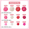 32Pcs 12 Styles Wicker Rattan Balls AJEW-SC0004-28-2