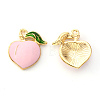 Light Gold Plated Alloy Enamel Pendants X-ENAM-R136-26-2