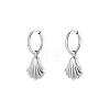 Stainless Steel Shell Shape Dangle Earrings for Women HK0128-2-1