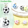 6Pcs 6 Colors Alloy Enamel Pendants ENAM-CJ0007-62-2