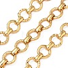 304 Stainless Steel Textured Ring Link Chains CHS-K023-11A-G-1