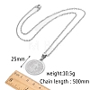 Stainless Steel Saint Benedict Cross Medal Pendant Cable Chain Necklaces PW-WGC31BA-01-2