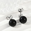 304 Stainless Steel Enamel Stud Earrings EJEW-G423-11P-2