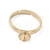 Adjustable Brass Cup Peg Ring Settings For Half-drilled Beads KK-K414-02A-G-2