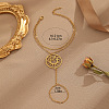 304 Stainless Steel Link Ring Bracelets for Women FS-WGFF536-01-3