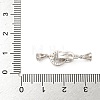 925 Sterling Silver Micro Pave Clear Cubic Zirconia Fold Over Clasps STER-U001-19P-3