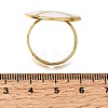 304 Stainless Steel Enamel Cuff Open Rings SA-CBA369F-04G-04-5