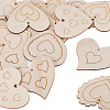 16Pcs 8 Styles Unfinished Wood Heart Pendants WOOD-TA0002-99-3