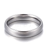 Non-Tarnish 304 Stainless Steel Flat Plain Band Rings STAS-I160-C-17mm-P-2